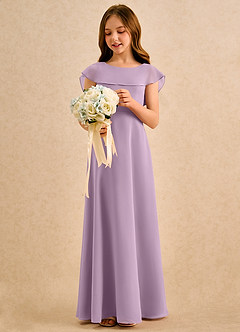 Azazie Kittie Girls Formal Flower Girl Klänningar Klänning A-Line i Chiffong image3