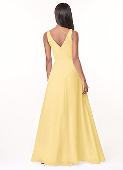 Azazie Nala Bridesmaid Dresses Butter A-Line Pleated Chiffon Dress image2
