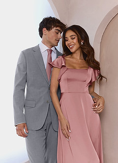 front Savile Grey Wool Blend Suit