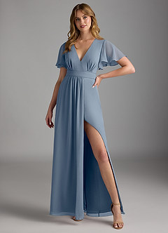 Azazie Zaniah Bridesmaid Dresses Twilight A-Line Chiffon Dress image4