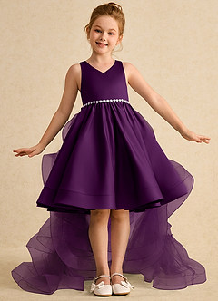 Azazie Julietta Robe Demoiselle D'honneur Fillette Robe Princesse en Tulle Convertible Grain De Raisin image2