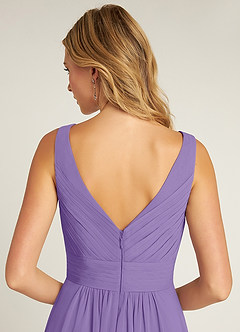 Azazie Pierrette Bridesmaid Dresses Tahiti A-Line Pleated Chiffon Dress image6