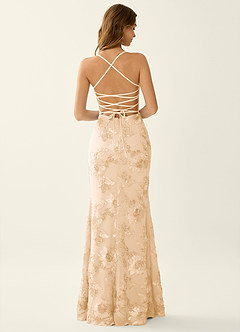 Kailani Yellow 3D Flowers Corset Mermaid Lace Up Back Prom Dress image2