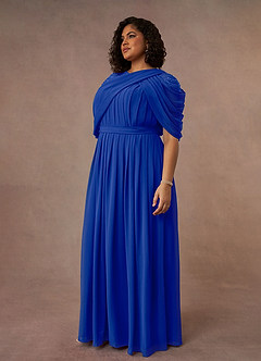 Azazie Olena Mother of the Bride Dresses Royal Blue A-Line Sequins Chiffon Dress image9