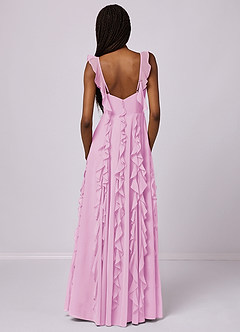Barbie ♥ Azazie Bridesmaid Dresses Candy Pink A-Line with Pockets Chiffon Dress image6