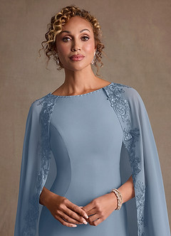 Azazie Artemisia Klänningar till brudens mor Klä Tubklänning i Chiffong Spets Dammblå image7