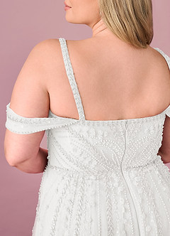 Barbie ♥ Azazie Wedding Dresses Diamond White A-Line Sequins Tulle Dress image10
