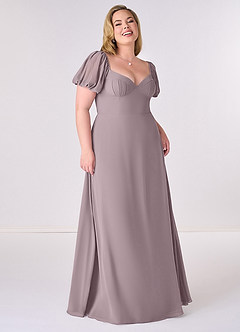 Barbie ♥ Azazie Bridesmaid Dresses Dusk A-Line Pleated Chiffon Dress image7