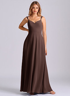 Azazie Beatrice Bridesmaid Dresses Ganache A-Line Sweetheart Neckline Chiffon Dress image5