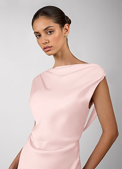 Robe Longue Rose Pâle Liora image5