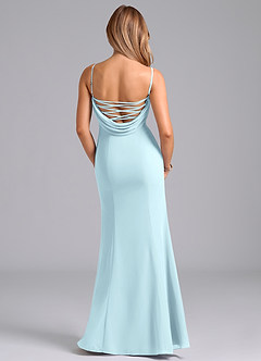 Azazie Wynni Bridesmaid Dresses Cloud Blue Mermaid Corset Chiffon Dress image6