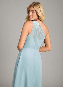 Azazie Phaedra Jurken voor bruidsmeisjes Jurk van Chiffon met A-Lijn One-Shoulder De Nevel image6