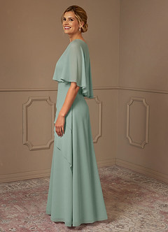 Azazie Bowie Mother of the Bride Dresses Agave A-Line Chiffon Dress image4