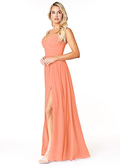 Azazie Chanel Bridesmaid Dresses Sunset A-Line Pleated Chiffon Dress image3