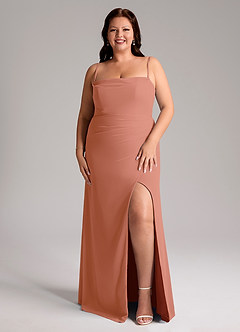 Azazie Leonis Bridesmaid Dresses MAI TAI Sheath Strapless Chiffon Convertible Dress image9