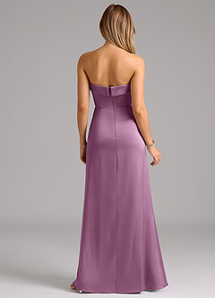 Azazie Aretha Brautjungfernkleider Wandelbar A-Linie Schulterfrei Stretch-Satin Kleid Blauregen image7