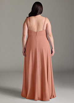 Azazie Akita Robes de demoiselle d'honneur Robe Trapèze en Mousseline de soie Mai Tai image6