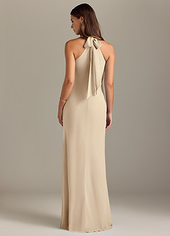 Azazie Doretta Bridesmaid Dresses Champagne Mermaid Pleated Chiffon Dress image8