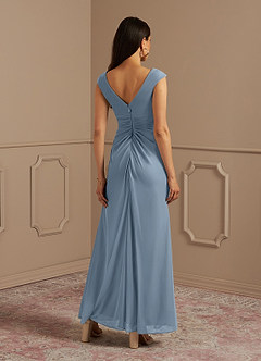 Azazie Andi Mother of the Bride Dresses A-Line Pleated Mesh Floor-Length Dress image4