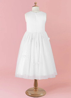 Barbie ♥ Azazie Flower Girl Dresses Diamond White Dress image10