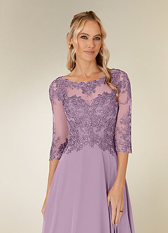 Azazie Monza Mother of the Bride Dresses Wisteria A-Line Lace Chiffon Dress image5