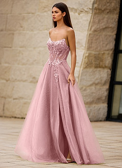 Brilliance Pink Glitter Prom Dress image3
