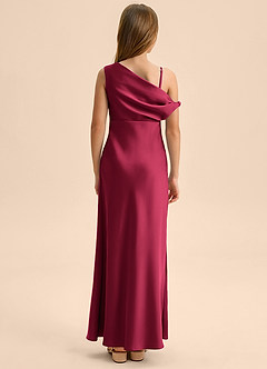 Azazie Emerson Junior Etui Schulterfrei Stretch-Satin Kleid Burgunderrot image2