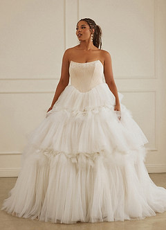 Christian Siriano Bridal for Azazie 2008 Wedding Dresses Diamond White Champagne Ball-Gown Sequins Tulle Dress image15