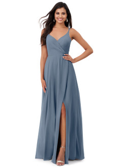 Azazie Lennon Bridesmaid Dresses Twilight A-Line Lace Chiffon Dress image1