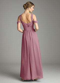 Azazie Lianne Bridesmaid Dresses Vintage Mauve A-Line Off the Shoulder Chiffon Dress image7