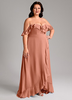 Azazie Lyra Bridesmaid Dresses MAI TAI A-Line Chiffon Convertible Dress image13