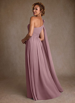Azazie Lancaster Moeder van de bruid jurken A-Lijn Jurk van Chiffon One-Shoulder Stoffige Roos image2