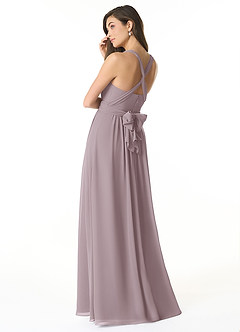 Azazie Olani Bridesmaid Dresses Dusk A-Line Off the Shoulder Chiffon Convertible Dress image3