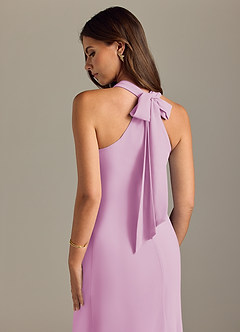 Azazie Doretta Bridesmaid Dresses Candy Pink Mermaid Pleated Chiffon Dress image2