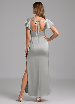 Azazie Demia 신부 들러리 드레스 쉬스 스윗하트 네크라인 스트레치 새틴 발목 길이 드레스 image6