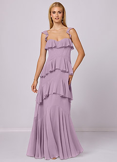 Barbie ♥ Azazie Bridesmaid Dresses Wisteria A-Line Sweetheart Neckline Chiffon Dress image3