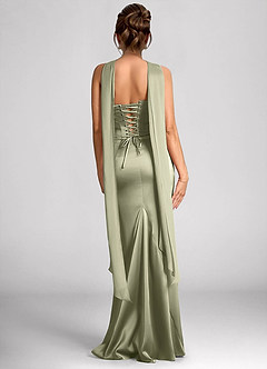 Calista Dusty Sage Luminous Satin Maxi Dress image2