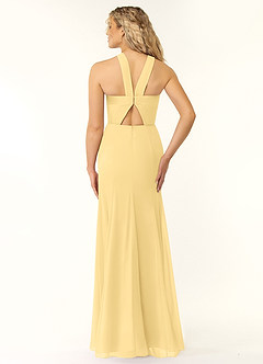Azazie Rue Bridesmaid Dresses Butter A-Line Halter Chiffon Dress image2