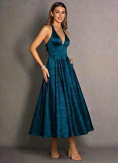 Isabeau Navy Black Maxi Dress image4