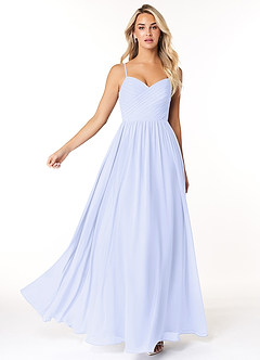 Azazie Lisbon Bridesmaid Dresses Lavender A-Line Sweetheart Neckline Chiffon Dress image3