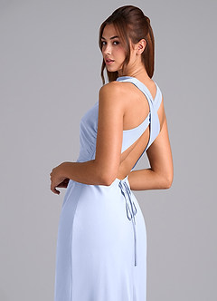 Azazie Evadne Brautjungfernkleider Etui Plissee Chiffon Kleid Eis image7