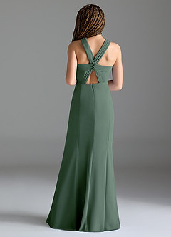 Azazie Rue Junior Eucalyptus Mermaid Side Slit Chiffon Dress image2
