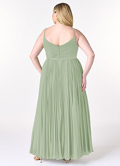 Azazie Raychelle Bridesmaid Dresses Dusty Sage A-Line V-Neck Chiffon Dress image9