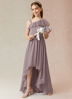 Azazie Mango Junior Dusk A-Line Ruched Chiffon Dress image2