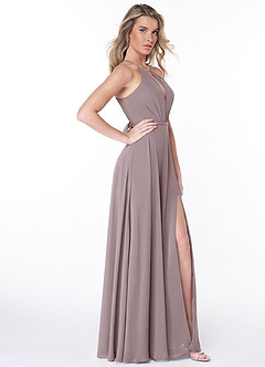 Azazie Evalleen Bridesmaid Dresses A-Line Pleated Chiffon Floor-Length Dress image3