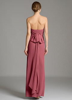 Azazie Ailanie Bridesmaid Dresses Merlot Mermaid Strapless Chiffon Dress image2