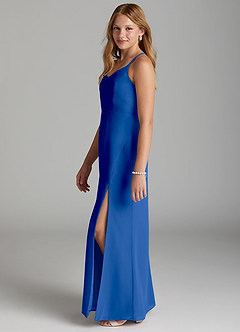 Azazie Becca Junior Royal Blue Mermaid Chiffon Dress image6