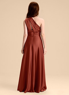 Azazie Charlize Junior Klänning av A-Line i Stretch Satin Plisserad image2