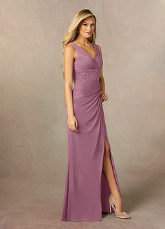 Azazie Winona Mother of the Bride Dresses Vintage Mauve Mermaid Sequins Mesh Dress image2