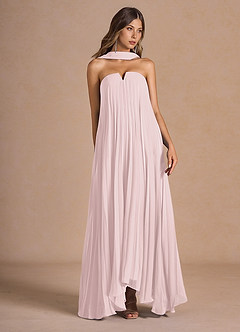 Nahla Powder Pink Allover Pleated Maxi Dress image6